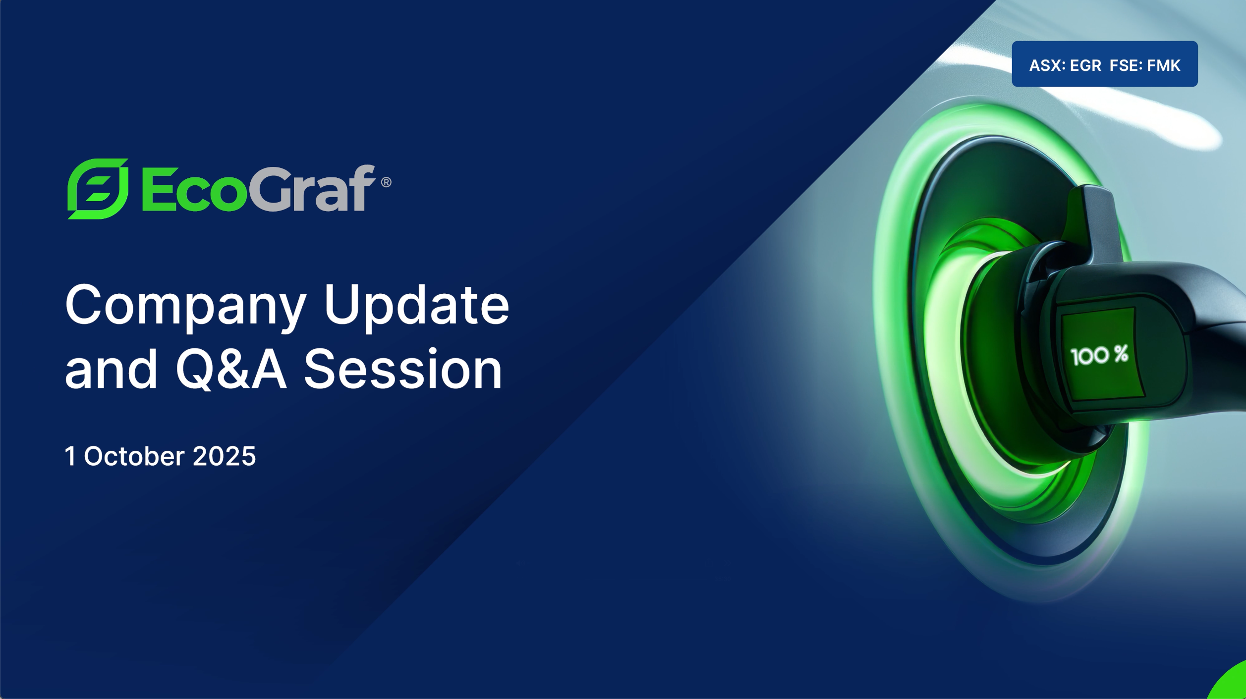 EcoGraf Company Update and Q&A Session – October 2025